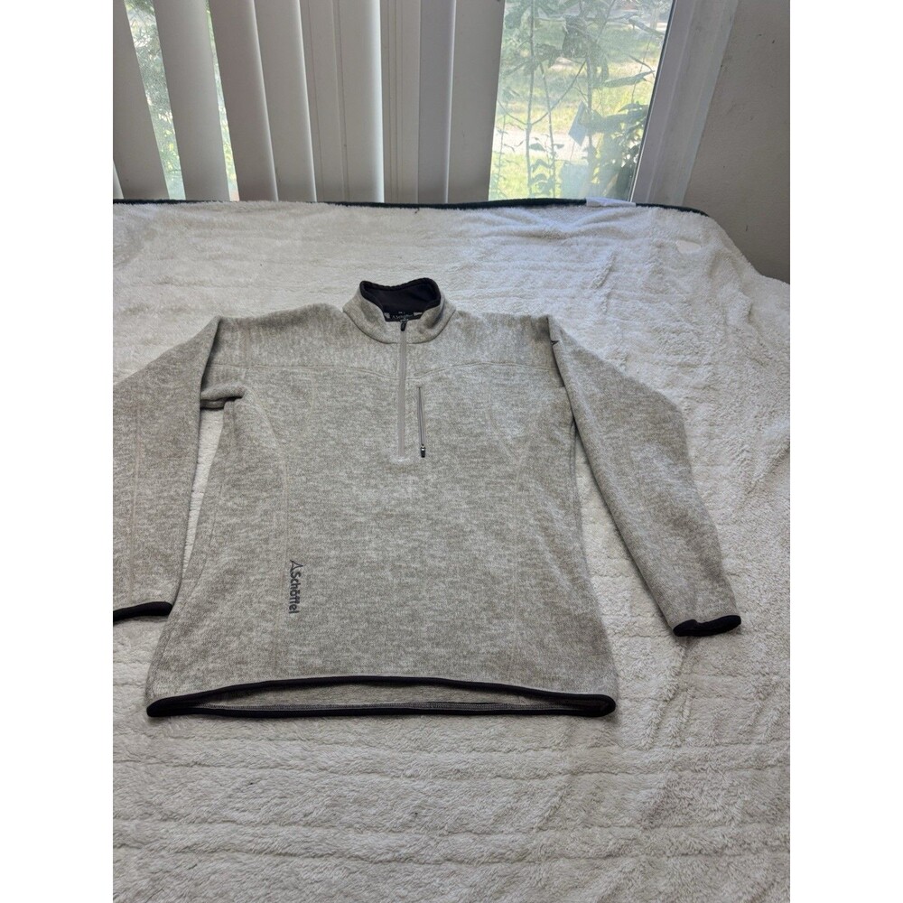 Schöffel Polartec Men’s Fleece Pullover Size 50 Gray 1/4 Zip Outdoor Hiking